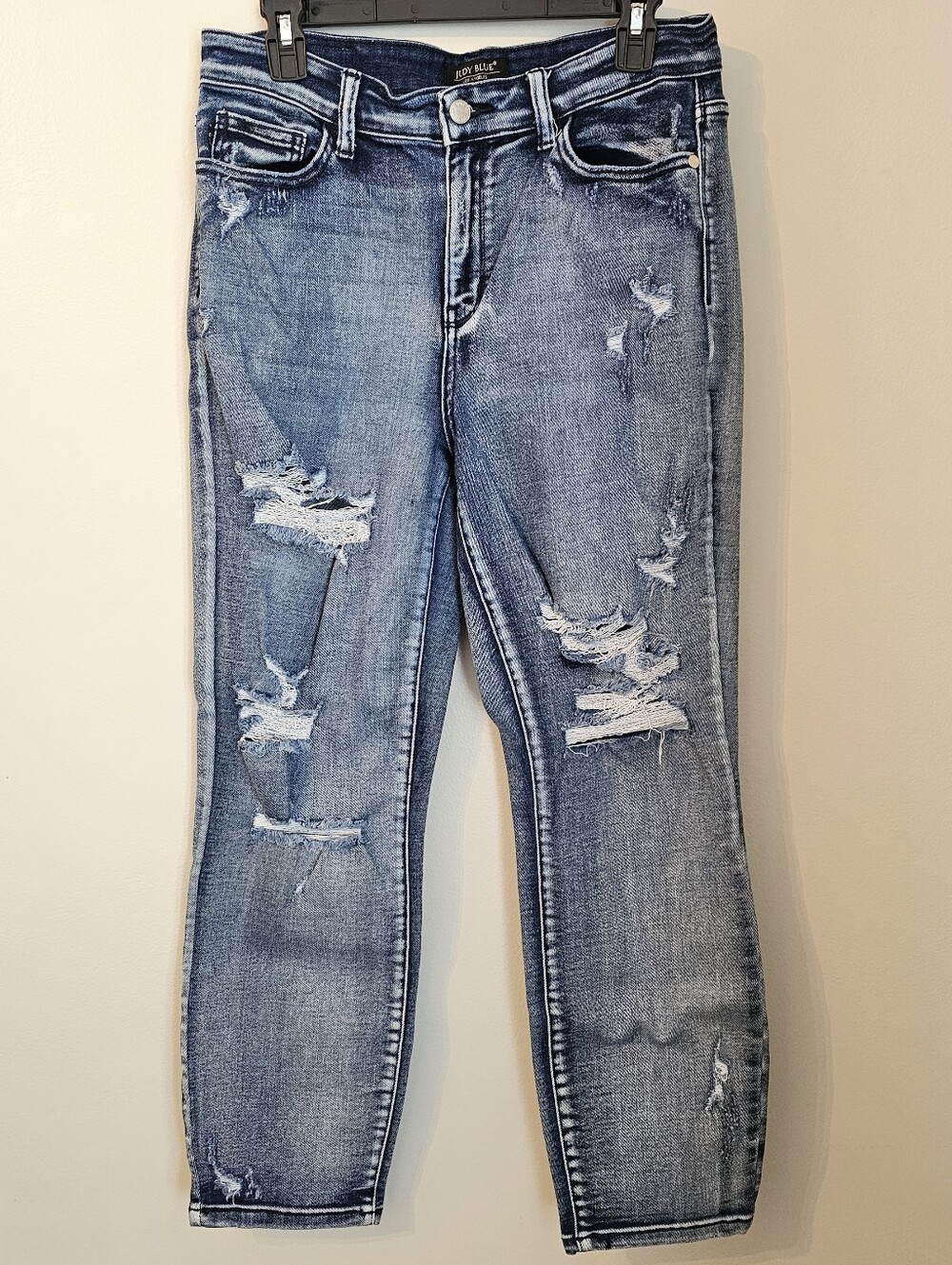 Judy Blue Women's High Rise Destroyed Boyfriend Jeans (JB-82284)